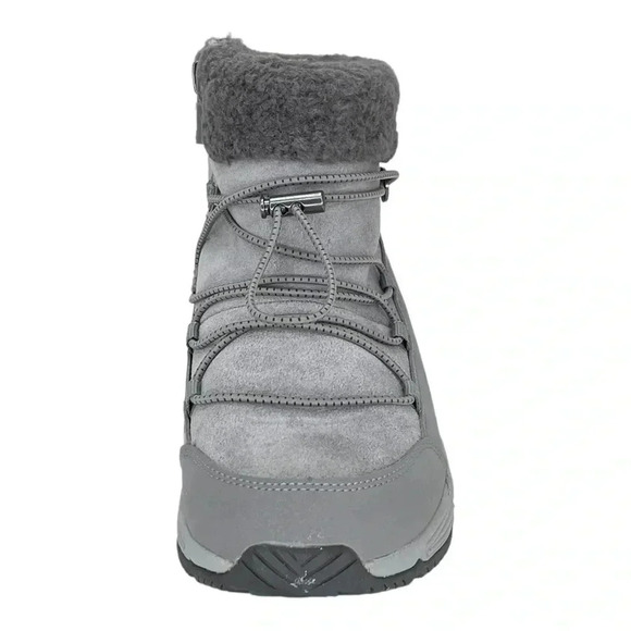 Easy Spirit Voyage Grey Leather Insulated Womens Ankle Boots Size 6M - Picture 4 of 11